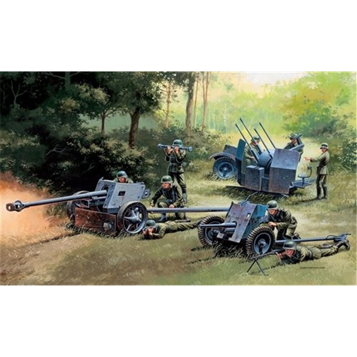 CONJUNTO DE CAÑONES: PAK35, PAK40 Y FLAK38        