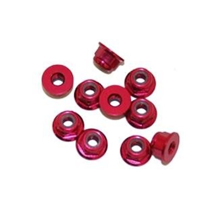 TUERCA AUTOBLOCANTE ALUMINIO M3 FLANGET ROJA ULTIMATE RACING