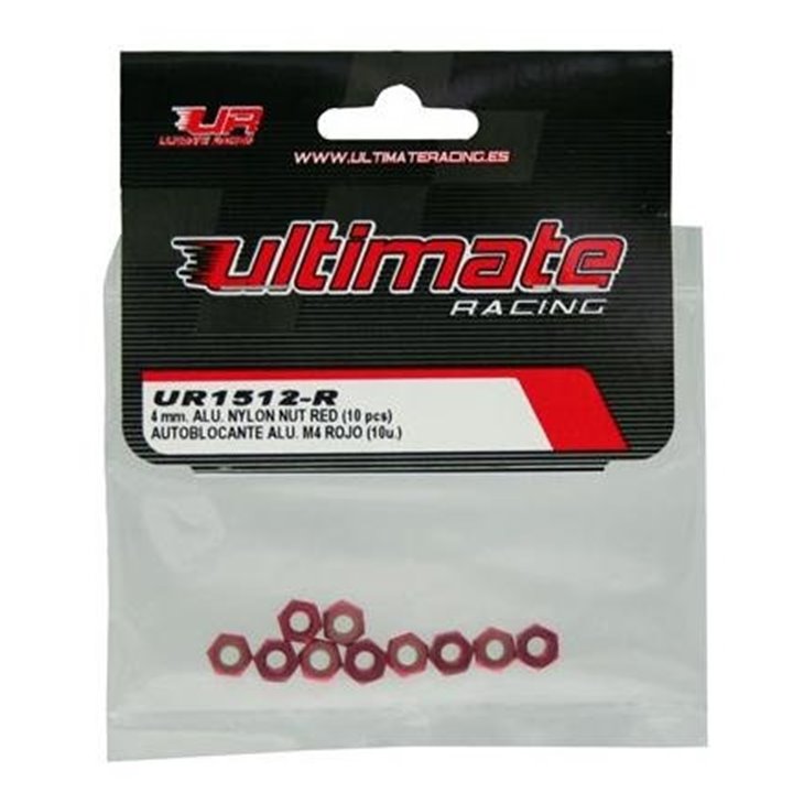 TUERCA AUTOBLOCANTE ALUMINIO M4 ROJA ULTIMATE