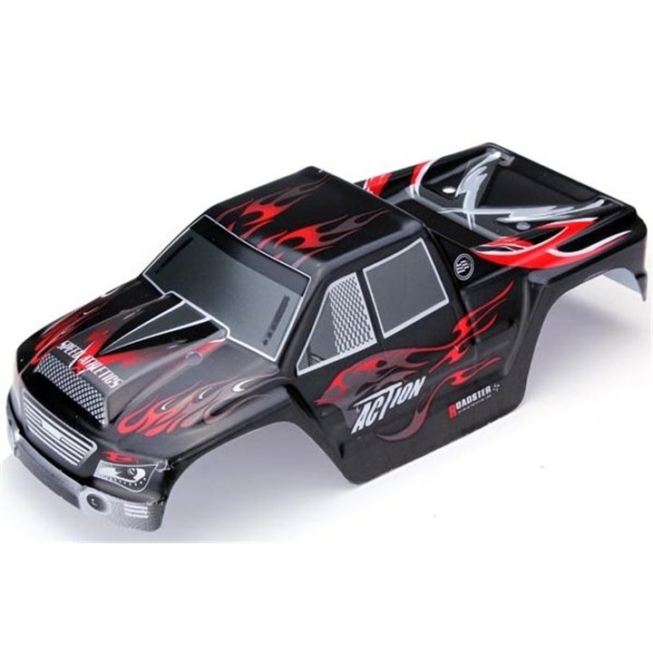 CARROCERIA MONSTER TRUCK NEGRA 1:18