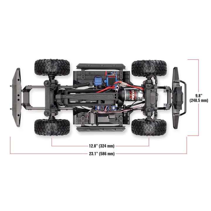 LAND ROVER TRX-4 CRAWLER TRAXXAS ROJO-GRIS-AZUL-MARRON