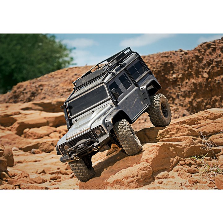 LAND ROVER TRX-4 CRAWLER TRAXXAS ROJO-GRIS-AZUL-MARRON