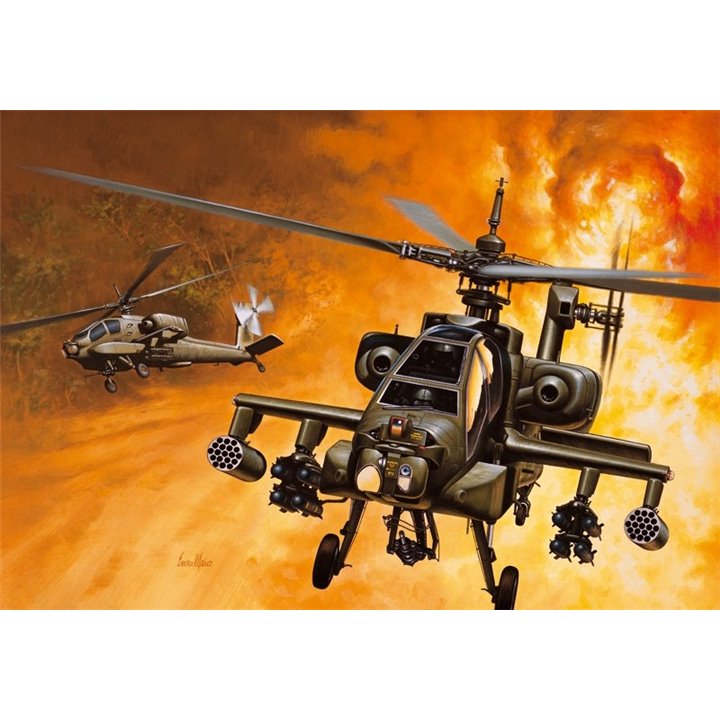 Helicoptero militar 1/72 AH-64A Apache - ITALERI