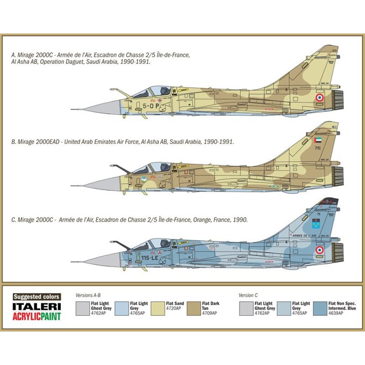 Aircraft 1/72 Mirage 2000C Gulf war - ITALERI