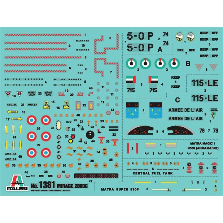 Aircraft 1/72 Mirage 2000C Gulf war - ITALERI