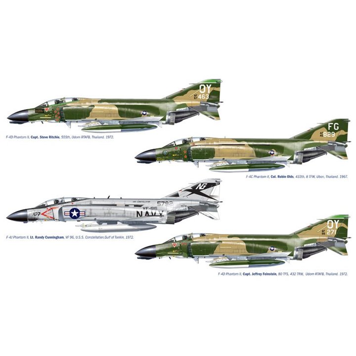 Aircraft F-4 C/D/J Phantom II Aces USAF-US Navy Vietnam ACES 1/72 - ITALERI