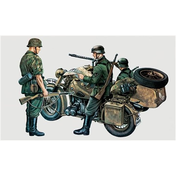 Moto militar con sidecar BMW R75 1/35 - ITALERI 