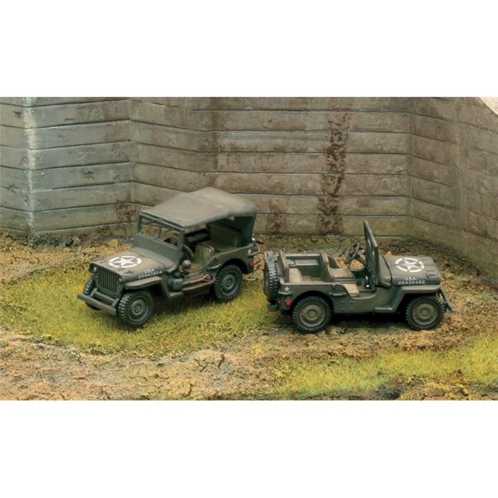 Camion militar 1/72 Willys Jeep 1/4 Ton 4x4 (2 Fast assembly) - ITALERI