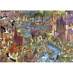 Puzzle 1000 piezas, Bunnytown, Ruyer (Triangular)