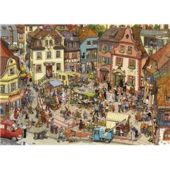 Puzzle 1000 piezas Market Place, Gobel & Knorr (Triangular)
