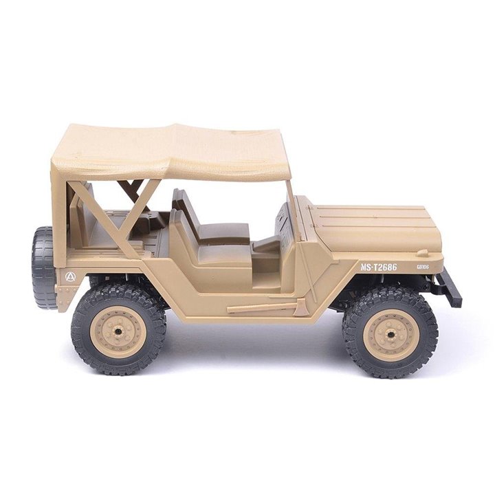 JEEP MILITAR 1/14 RC CON CAPOTA