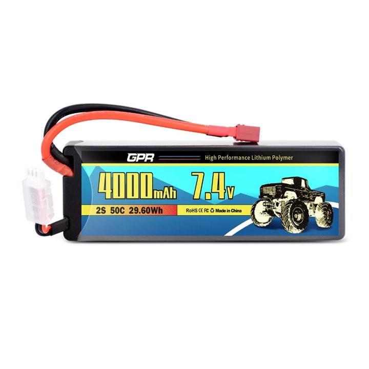 BATERIA LIPO 7,4V 4000MAH 50C HARDCASE (DEAN)