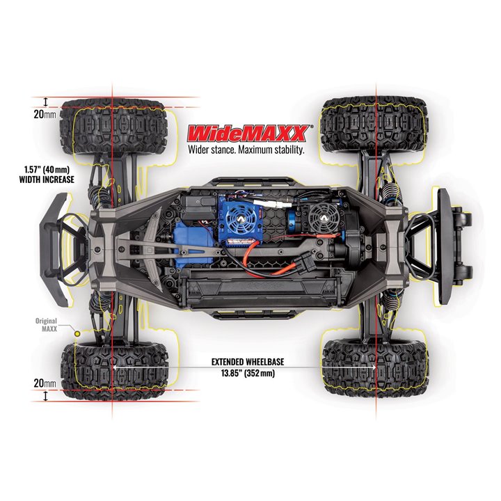 COCHE WIDE MAXX 1/10 4WD 4S BRUSHLESS MONSTER TRUCK