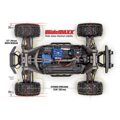 COCHE WIDE MAXX 1/10 4WD 4S BRUSHLESS MONSTER TRUCK