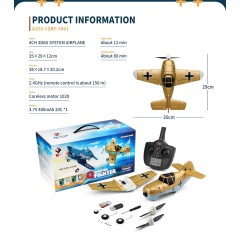 AVION ACROBATICO A250 QBF109 4CH WLTOYS