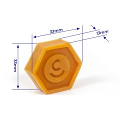 Pastilla cera de abeja en caja metálica