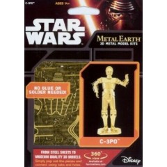 Maqueta Star Wars de metal Gold 3D C-3PO