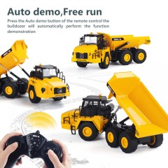 Camión articulado con volquete 1/16 11ch RC Huina