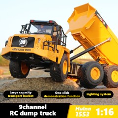 Camión articulado con volquete 1/16 11ch RC Huina