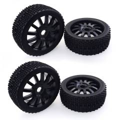 Ruedas 1/8 Buggy llanta negra radios - taco fino