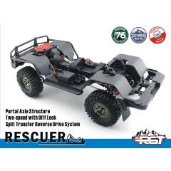 Crawler Rescur 1/10 RGT86190 4X4 Waterproof RTR negro