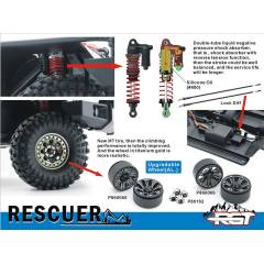 Crawler Rescur 1/10 RGT86190 4X4 Waterproof RTR blanco