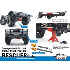 Crawler Rescur 1/10 RGT86190 4X4 Waterproof RTR blanco