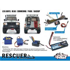 Crawler Rescur 1/10 RGT86190 4X4 Waterproof RTR blanco