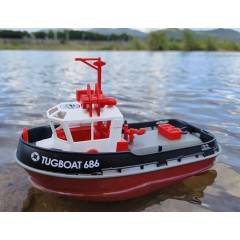 Barco Remolcador Tugboat 686 RTR 1/72 2.4GHZ Negro