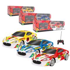 Coche Racing Car con luces 1/16 RC rojo