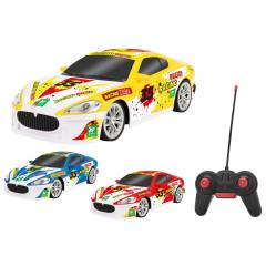 Coche Racing Car con luces 1/16 RC amarillo