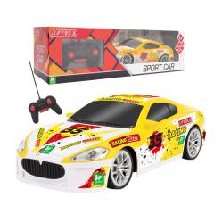 Coche Racing Car con luces 1/16 RC amarillo