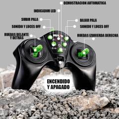 Excavadora doble pala bidireccional 1/14 9ch Huina 1579