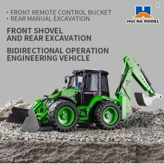 Excavadora doble pala bidireccional 1/14 9ch Huina 1579