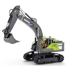 Excavadora 1/18 13ch con humo y sonido Huina 1661