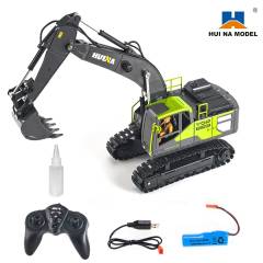 Excavadora 1/18 13ch con humo y sonido Huina 1661
