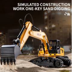 Excavadora 1/24 9ch Huina 13510