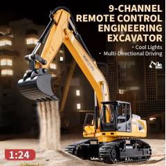 Excavadora 1/24 9ch Huina 13510