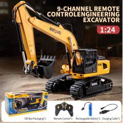 Excavadora 1/24 9ch Huina 13510
