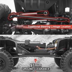 Bronco Wilderness 1/10 con winch, 2 velocidades y luces Amarillo