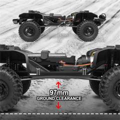 Bronco Wilderness 1/10 con winch, 2 velocidades y luces Amarillo