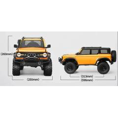 Bronco Wilderness 1/10 con winch, 2 velocidades y luces Amarillo