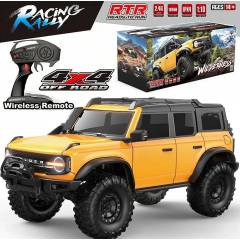 Bronco Wilderness 1/10 con winch, 2 velocidades y luces Amarillo