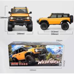 Bronco Wilderness 1/10 con winch, 2 velocidades y luces Amarillo