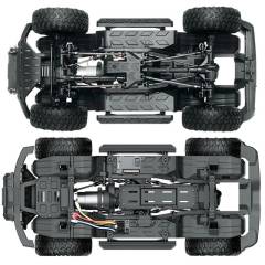 Bronco Wilderness 1/10 con winch, 2 velocidades y luces azul
