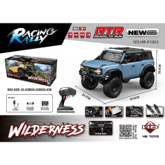 Bronco Wilderness 1/10 con winch, 2 velocidades y luces azul