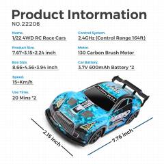 Coche Drift ER19 1/22 4WD con luces Wltoys